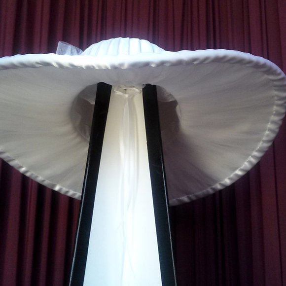 WEDDING HAT - WHITE SATIN & TULLE main image 5
